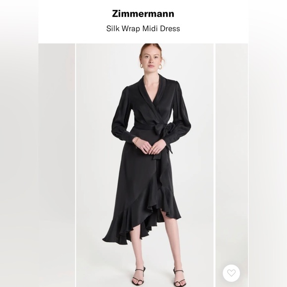 Zimmermann Dresses & Skirts - Zimmermann belted silk wrap midi dress